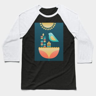 Flower and Bird II Baseball T-Shirt